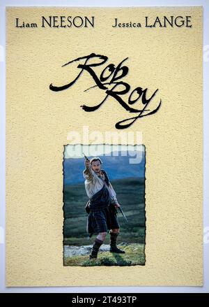 Prima copertina di informazioni pubblicitarie per il film Rob Roy, che è stato rilasciato nel 1995 Foto Stock