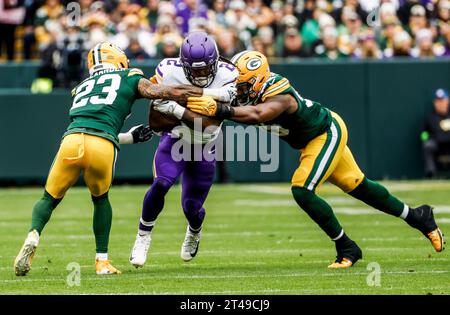 Green Bay, Stati Uniti. 29 ottobre 2023. Durante la partita NFL tra i Minnesota Vikings e i Green Bay Packers al Lambeau Field domenica 29 ottobre 2023, foto di Tannen Maury/UPI Credit: UPI/Alamy Live News Foto Stock