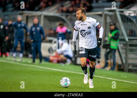 Drammen, Norvegia, 29 ottobre 2023. Il Viking's Zlatko Tripic nella partita Eliteserien tra Strømsgodset e Viking al Marienlyst Stadium di Drammen. Crediti: Frode Arnesen/Alamy Live News Foto Stock