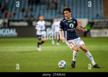 Drammen, Norvegia, 29 ottobre 2023. Bent Sørmo di Strømsgodset nella partita Eliteserien tra Strømsgodset e Viking allo Stadio Marienlyst di Drammen. Crediti: Frode Arnesen/Alamy Live News Foto Stock