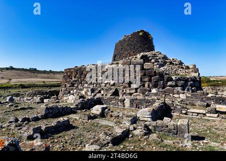 Nuraghe Santu Antine, Torre della Cultura Bonnanaro, rovine megalitiche, Fortezza, sito archeologico vicino Torralba, Sassari, Sardegna, Italia Foto Stock