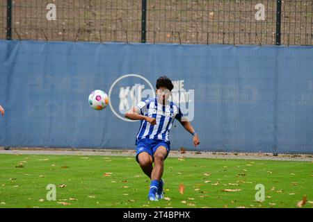 Karlsruher SC U17 vince contro il VfB Stuttgart Derby KSC Karlsruhe 28. Ottobre 2023 Foto Stock