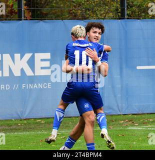 Karlsruher SC U17 vince contro il VfB Stuttgart Derby KSC Karlsruhe 28. Ottobre 2023 Foto Stock