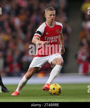 Oleksandr Zinchenko dell'Arsenale. - Arsenal contro Sheffield United, Premier League, Emirates Stadium, Londra, Regno Unito - 28 ottobre 2023. Solo per uso editoriale - si applicano le restrizioni DataCo. Foto Stock