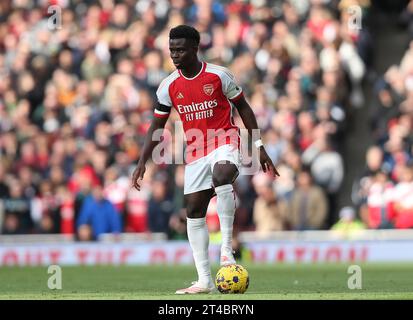 Bukayo Saka dell'Arsenale. - Arsenal contro Sheffield United, Premier League, Emirates Stadium, Londra, Regno Unito - 28 ottobre 2023. Solo per uso editoriale - si applicano le restrizioni DataCo. Foto Stock