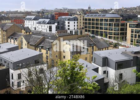 Vista sul tetto del centro di Edimburgo, Scozia, Regno Unito Foto Stock