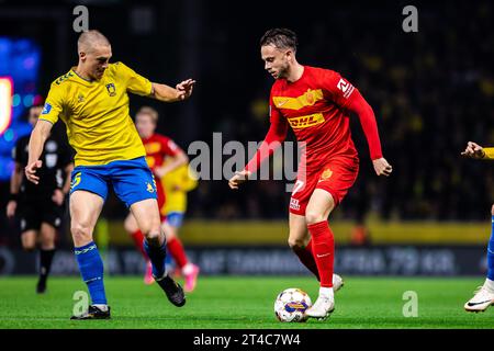 Broendby, Danimarca. 29 ottobre 2023. Marcus Ingvartsen (7) dell'FC Nordsjaelland visto durante il 3F Superliga match tra Broendby IF e FC Nordsjaelland al Broendby Stadion di Broendby. (Foto: Gonzales Photo/Alamy Live News Foto Stock