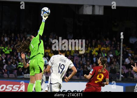 L'italiana Laura Giuliani durante la partita Italia-Spagna allo stadio Arechi di Salerno, Italia, il 27 ottobre 2023 Foto Stock