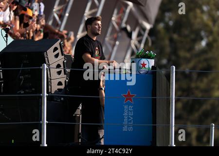 Città DEL MESSICO, Messico. 29 ottobre 2023. Martin Garrix, il DJ sul podio dopo il Gran Premio di F1 messicano tenutosi nel Magdalena Mixhuca Park nell'autodromo Hernando Rodriguez, Gran Premio di Formula 1 del Messico, Gran Premio di Formula 1 del Messico nel 2023, Formel 1 a Mexiko, Gran Premio del Messico di formule 1, immagine a responsabilità di pagamento, copyright © Ulises CUEVAS/ATP Images (CUEVAS Ulises/ATP/SPP) credito: SPP Sport Press Photo. /Alamy Live News Foto Stock