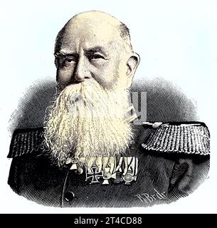 Heinrich Adolf von Bardeleben, 1. März 1819 - 24. Settembre 1895, War ein deutscher Chirurg, geboren in Frankfurt-Oder, Reproduktion eines Holzschnitts von 1882, digital verbessert / Heinrich Adolf von Bardeleben, 1 marzo 1819 - 24 settembre 1895, è stato un chirurgo tedesco nato a Francoforte-Oder, riproduzione di una legna del 1882, digital improved Foto Stock