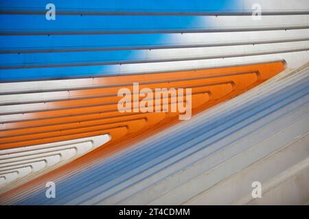 Stazione Liege-Guillemins in stile industriale moderno, dettaglio costruttivo, Belgio, Wallonie, Luettich Foto Stock