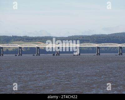 Ponte ferroviario Tay sul fiume Tay a Dundee, Regno Unito Foto Stock