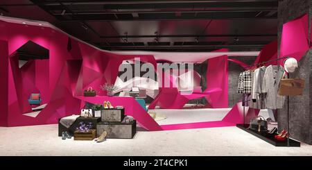 3D render di fashion shop Foto Stock