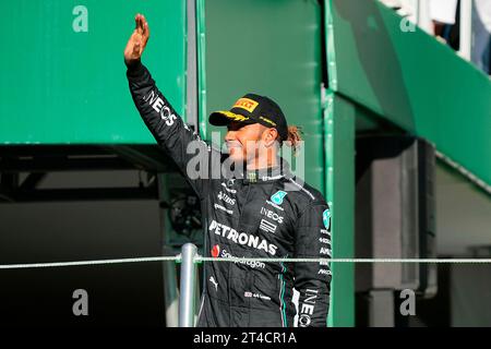 Città del Messico, Mexiko. 29 ottobre 2023. 29 ottobre 2023, autodromo Hermanos Rodriguez, città del Messico, Formula 1 Gran Premio De la Ciudad de Mexico 2023, nella foto 2° posto per Lewis Hamilton (GBR), Mercedes-AMG Petronas F1 Team Credit: dpa/Alamy Live News Foto Stock