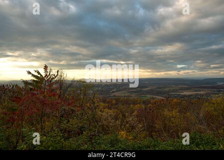 Vista dal monte Peters sul sentiero degli Appalachi in Pennsylvania Foto Stock