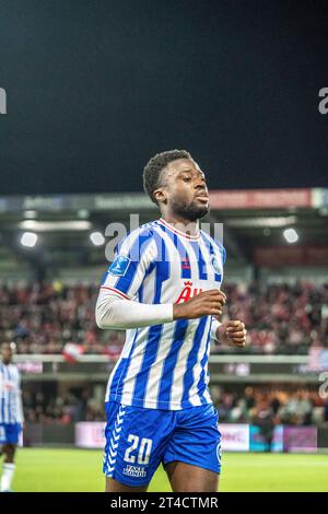 Silkeborg, Danimarca. 29 ottobre 2023. Leeroy Owusu (20) di Odense BK visto durante il 3F Superliga match tra Silkeborg IF e Odense BK al Jysk Park di Silkeborg. (Foto: Gonzales Photo - Nicolai Berthelsen). Foto Stock