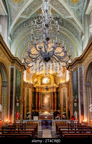 Interno della Chiesa di San Giovanni della Pigna, Roma, Italia Foto Stock