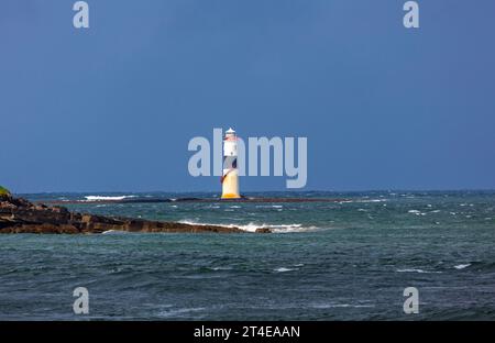 Faro di Blackrock, Rosses Point, contea di Sligo, Irlanda. Foto Stock