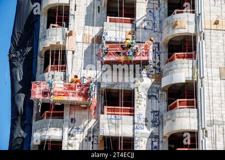 Miami Beach, Florida, esterno, hotel con ingresso frontale, Collins Avenue, restauro restauro, riciclo sostenibile, histori Foto Stock