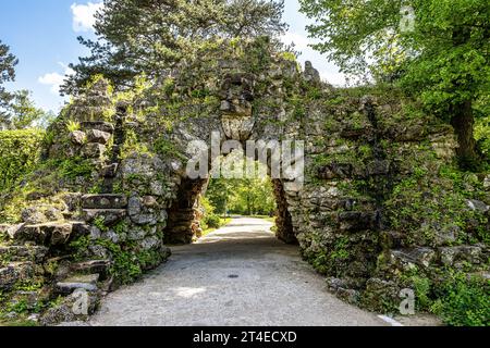 Parnass nel parco dell'Ermitage storico di Bayreuth, Baviera, regione dell'alta Franconia, Germania Foto Stock