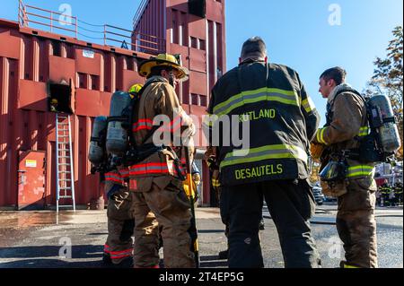 Oakham, Paxton, Rutland e West Boylston Fire Training Center. Foto Stock