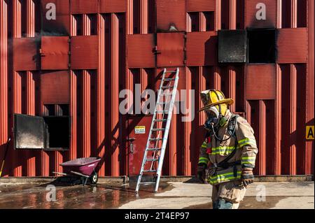 Oakham, Paxton, Rutland e West Boylston Fire Training Center. Foto Stock