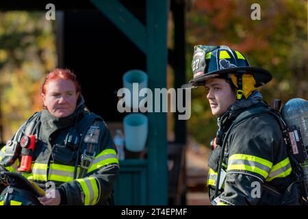 Oakham, Paxton, Rutland e West Boylston Fire Training Center. Foto Stock