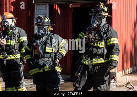 Oakham, Paxton, Rutland e West Boylston Fire Training Center. Foto Stock