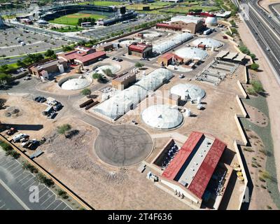 Stabilimento NWWRF per la bonifica delle acque della città di Mesa, Arizona, Stati Uniti Foto Stock