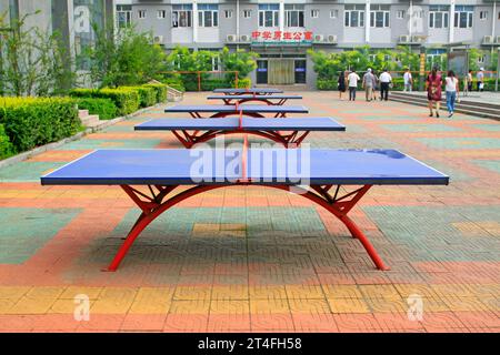 Ping pong nel campus, primo piano della foto Foto Stock