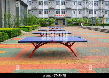 Ping pong nel campus, primo piano della foto Foto Stock