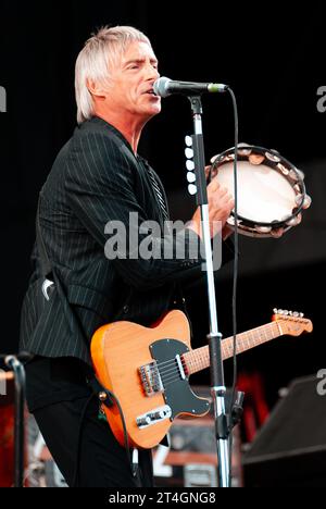 Paul Weller, V2010, Hylands Park, Chelmsford, Essex, Regno Unito - 21 agosto 2010 Foto Stock