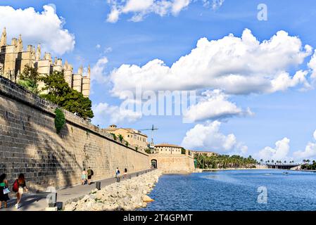 Vista del parque del mar a maiorca, isole baleari, spagna Foto Stock