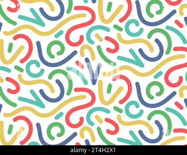 Design astratto di linee colorate su sfondo trasparente, motivo senza cuciture per la progettazione di imballaggi. Grafica vettoriale. Sfondo a colori astratti e moderni. Illustrazione Vettoriale