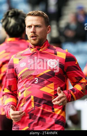 STEPHEN KINGSLEY, giocatore di calcio professionista con Heart of Midlothian, fotografato durante una sessione di allenamento Foto Stock