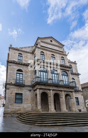 Vista del Casinò Liceo nella città di Pontevedra, in Galizia, Spagna. Foto Stock