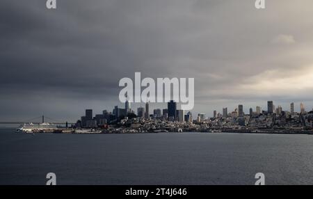 Vista di San Francisco da Alcatraz Foto Stock