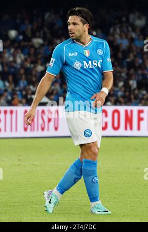 Giovanni Simeone giocatore del Napoli, durante la partita del campionato italiano di serie A tra Napoli e Milano risultato finale, Napoli 2, Milano 2, partita giocata allo stadio Diego Armando Maradona. Foto Stock