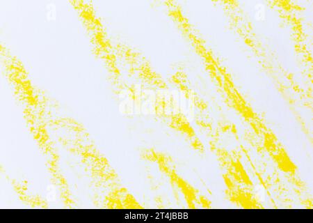 giallo bianco skatch crayons strockes texture sfondo Foto Stock