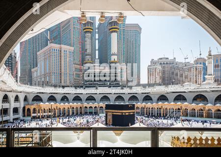 All'interno di Masjid al-Haram, Makkah, Arabia Saudita Foto Stock