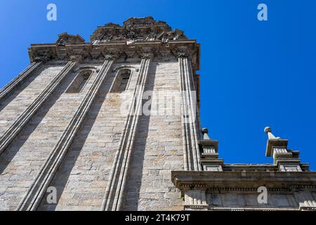 Europa, Spagna, Galizia, Santiago de Compostela, Campanile della Cattedrale di Santiago de Compostela Foto Stock