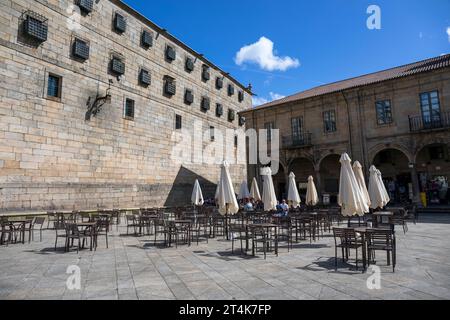 Europa, Spagna, Galizia, Santiago de Compostela, l'edificio dedicato agli eroi del battaglione letterario (Casa Concha) Foto Stock