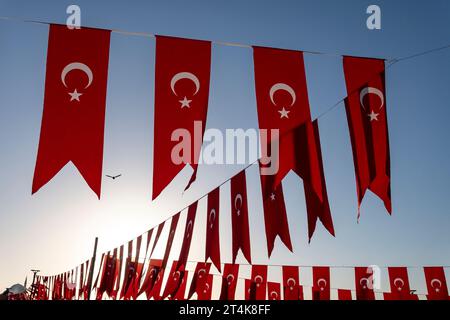 Bandiere turche (bandiere della Repubblica di Turchia) Foto Stock