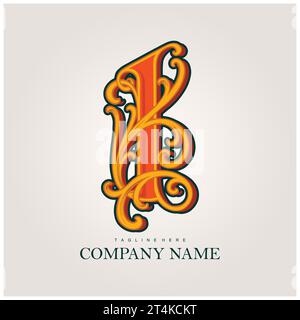 Scritta vintage senza tempo logo monogramma illustrazioni vettoriali per il logo del tuo lavoro, t-shirt di merchandising, adesivi e disegni di etichette, poster, Illustrazione Vettoriale