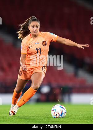 31 ottobre 2023. GLASGOW - Lieke Martens of Holland durante la partita femminile della UEFA Nations League tra Scozia e Paesi Bassi all'Hampden Park il 31 ottobre 2023 a Glasgow, Scozia. ANP ROBERT PERRY Credit: ANP/Alamy Live News Foto Stock