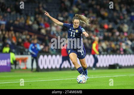 31 ottobre 23, Glasgow, Regno Unito. La Scozia ha giocato nei Paesi Bassi nella UEFA Women's Nation's League a Hampden Park, Glasgow, Scozia, Regno Unito. I Paesi Bassi hanno vinto per 0 - 1 e il gol è stato segnato da ESMEE BRUDTS (22) in 60 minuti. Crediti: Findlay/Alamy Live News Foto Stock