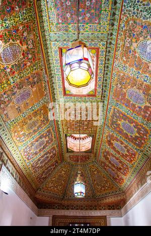 Splendido soffitto nel Palazzo Bahia Foto Stock