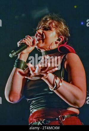 Nottingham, Regno Unito. 31 ottobre 2023, evento: The Rescue Rooms. HUNNA con il supporto di BAND OF SILVER e SICKJOY. NELLA FOTO: Avery Silvernagel (banda d'argento). Credito: Mark Dunn/Alamy Live News (da accreditare su tutte le immagini pubblicate). Foto Stock