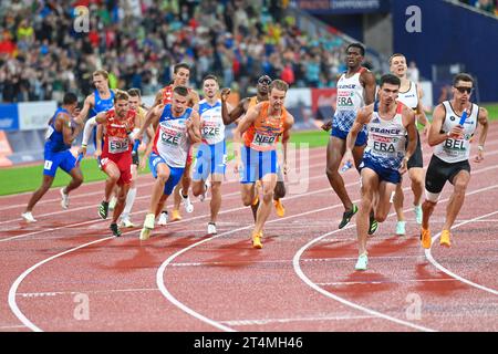 Uomo 4x400 metri relay final. Campionati europei di Monaco 2022 Foto Stock