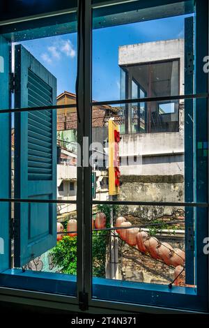 Il Kwai Chai Hong è il segreto meglio custodito dell'area di Chinatown a Kuala Lumpur, con gli edifici pre-bellici restaurati con amore, destinati ad essere il punto di riferimento turistico Foto Stock